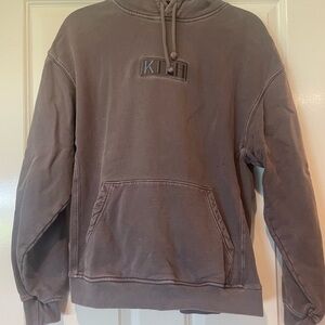 Kith Taupe Box Logo Hoodie